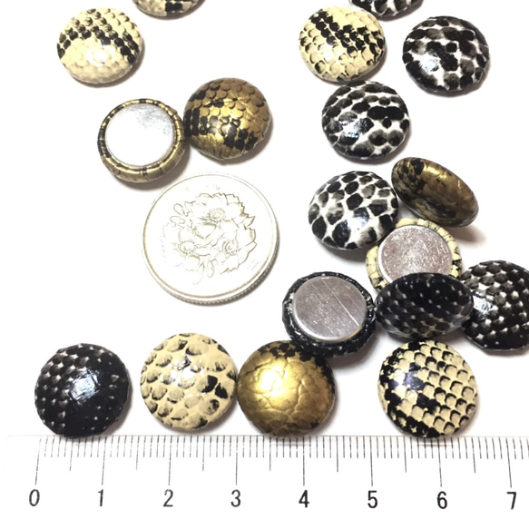 18pcs/python mannish mix★cabochon（15㎜） 6枚目の画像