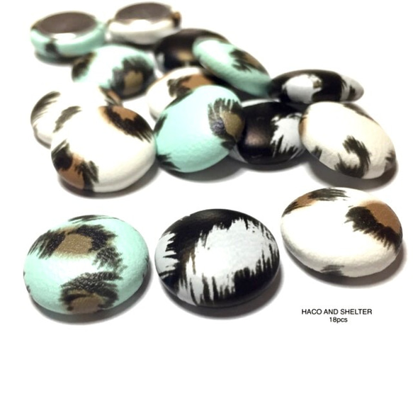 18pcs/leopard mannish mix★cabochon（15㎜） 1枚目の画像