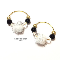 classy hoop・black★４pcs 1枚目の画像