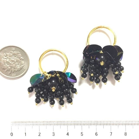 4pcs★black berry ring 4枚目の画像