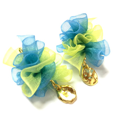 chiffon frill（lemon×blue）★4pcs 5枚目の画像