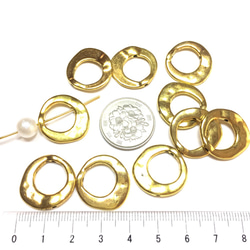 10pcs★hoop antique gold(アンティークゴールド アイアンビーズ) 5枚目の画像