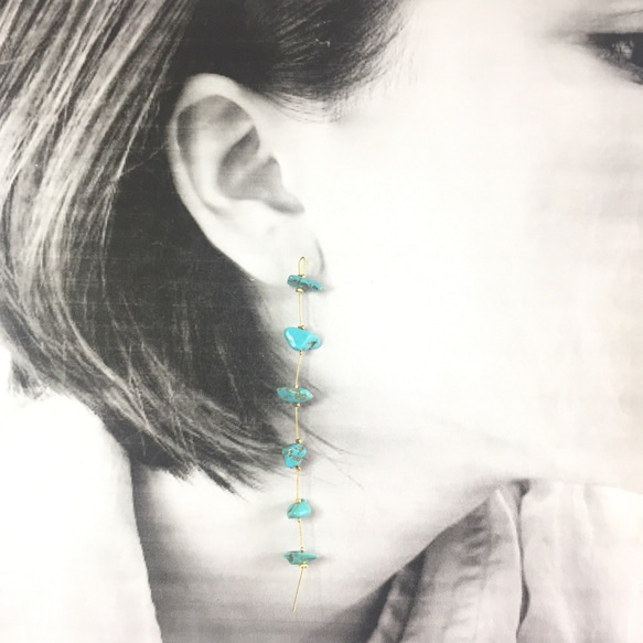 4pcs★turquoise branch（ターコイズ チャーム） 4枚目の画像