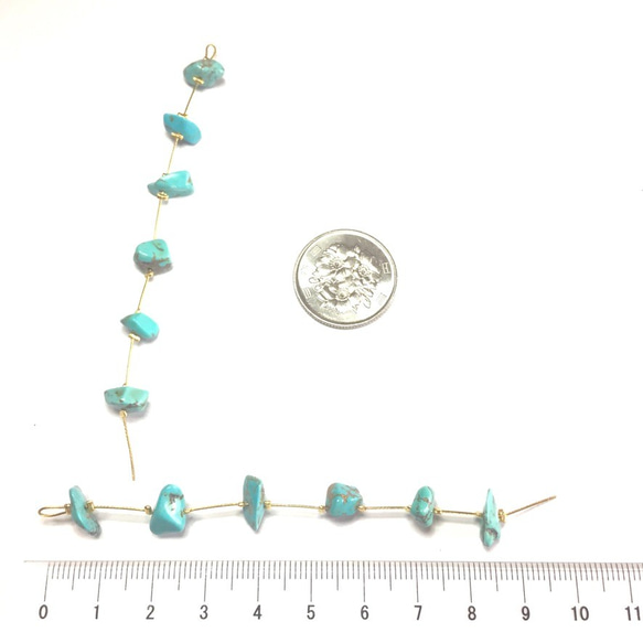 4pcs★turquoise branch（ターコイズ チャーム） 5枚目の画像