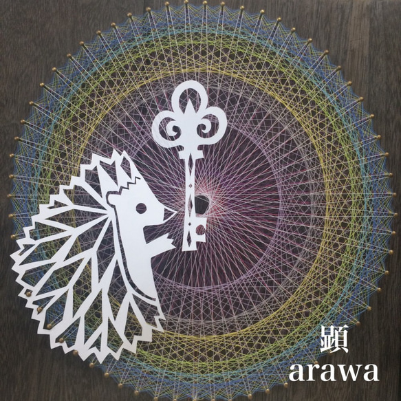 顕切り絵デザイン】for 64ピン糸かけ曼荼羅 26モチーフ 型紙 顕 arawa