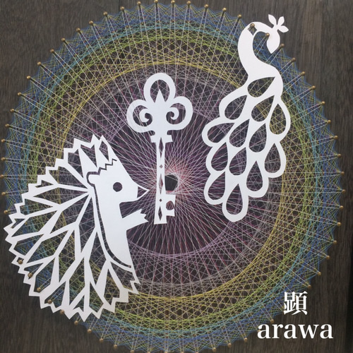 顕切り絵デザイン】for 64ピン糸かけ曼荼羅 26モチーフ 型紙 顕 arawa