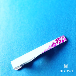 桜 御旗 -Sakura Mihata-（ネクタイピン）【和柄アートアクセサリー】 4枚目の画像