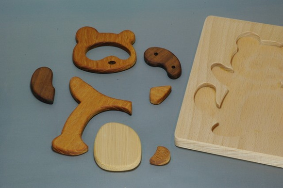 木製 動物パズル (たぬき) 2枚目の画像