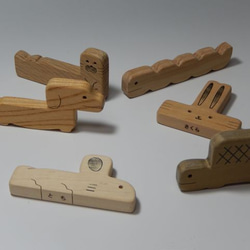 【木製玩具】動物ハーフペントミノ パズル 3枚目の画像