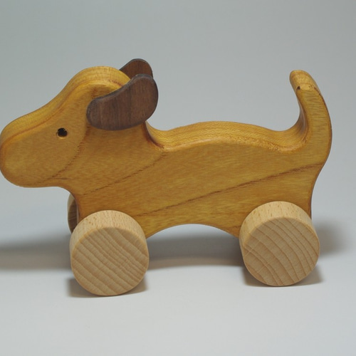 木製 手押し車(犬) おもちゃ・人形 端材工房 通販｜Creema(クリーマ)