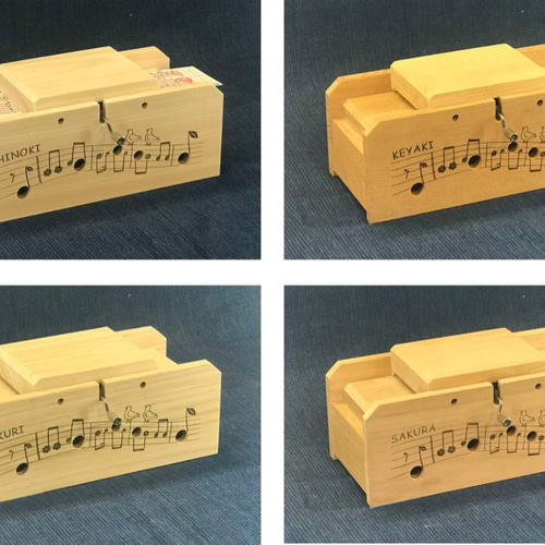 木製 MELODY BOX (シート式手回しオルゴール) 楽器・アクセサリ