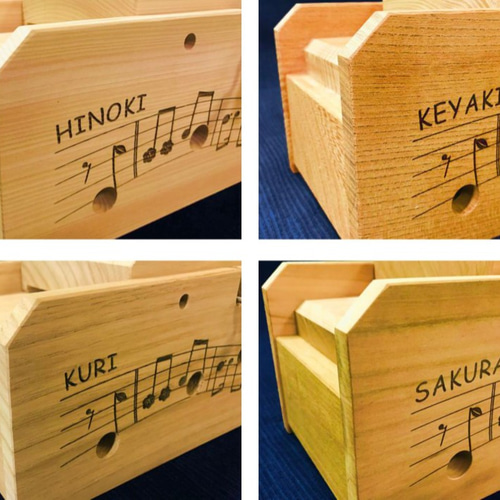 木製 MELODY BOX (シート式手回しオルゴール) 楽器・アクセサリ