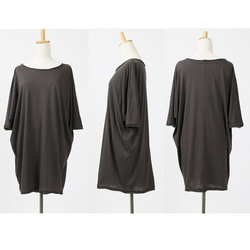 ☆SALE☆ゆったりシンプルTシャツ 【charcoal　gray】 3枚目の画像