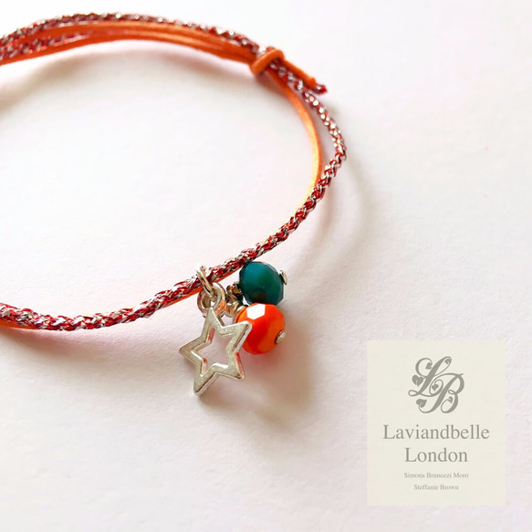 Laviandbelle London @UK｜Shiny Bracelet：Orange 2枚目の画像