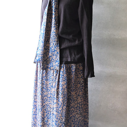 ねじり梅のスリットギャザースカート　着物リメイク 4枚目の画像
