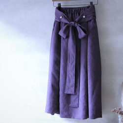 花唐草のタックギャザースカート　着物リメイク 2枚目の画像