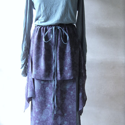菊唐草のオーバースカート　着物リメイク 5枚目の画像