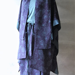 菊唐草のオーバースカート　着物リメイク 8枚目の画像