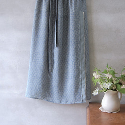 小菊のラップ風スカート　着物リメイク 3枚目の画像