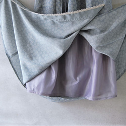 小菊のラップ風スカート　着物リメイク 4枚目の画像