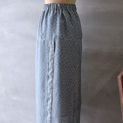 小菊のラップ風スカート　着物リメイク 7枚目の画像