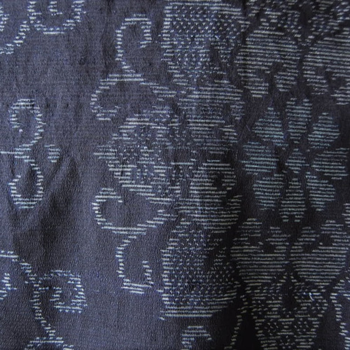 夏大島 華紋様のカシュクールトップス 着物リメイク その他