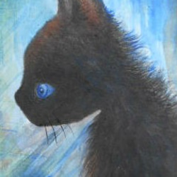 「青い瞳の黒猫」ポスター 2枚目の画像