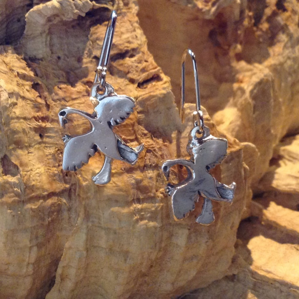 恐竜ピアス アーケオプテリクス始祖鳥（シルバー・イヤリング変更可