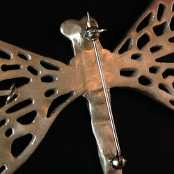 蜻蛉（とんぼ・トンボ）ブローチ　透かしタイプ（シルバー） 8枚目の画像