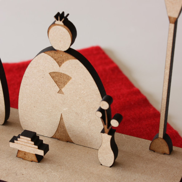 木製ひな人形「おひなさま」 2枚目の画像