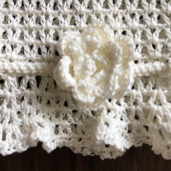 【受注製作】繊細なレース編みの手袋（綿100%のレース糸使用） 4枚目の画像