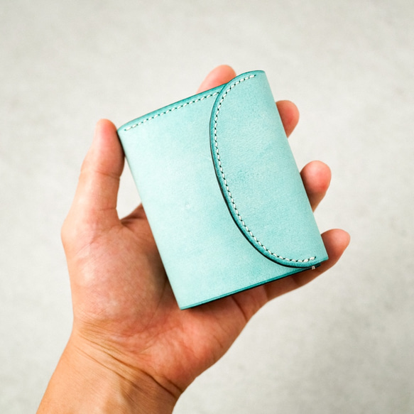 flap mini wallet [ ALASKA_pastel blue ] 4枚目の画像