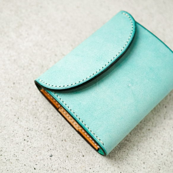 flap mini wallet [ ALASKA_pastel blue ] 5枚目の画像