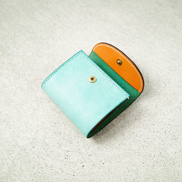 flap mini wallet [ ALASKA_pastel blue ] 6枚目の画像