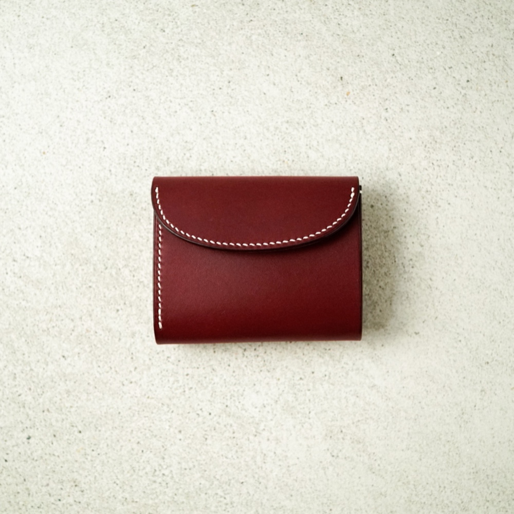 flap mini wallet [ BULGARO_ wine ]