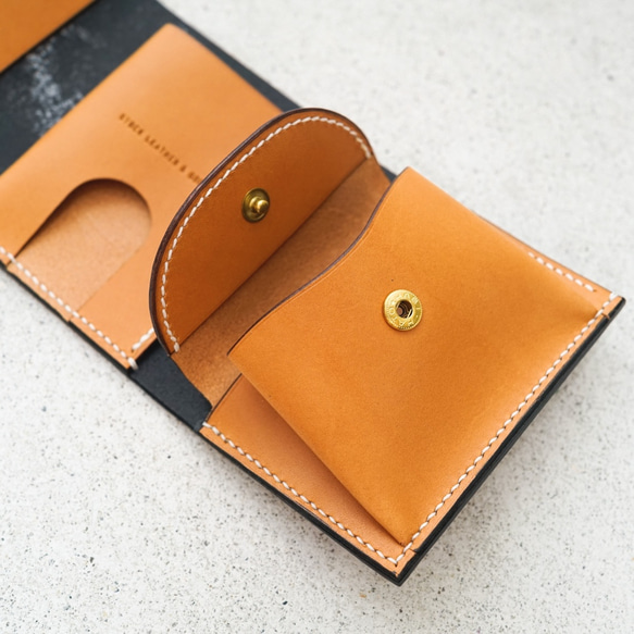 flap mini wallet [ BRIDLE LEATHER black ] 11枚目の画像