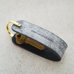 COMPACT RING KEY CASE  [ BRIDLE LEATHER black ] 3枚目の画像