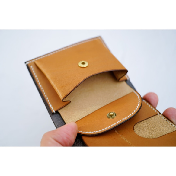 flap mini wallet [ Ash gray ] オコシ金具 ver. 