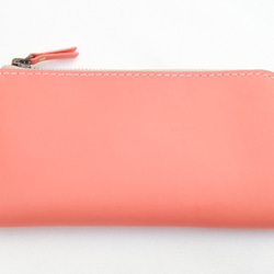 【送料無料】ピンク L型長財布 ファスナーウォレット 8枚目の画像