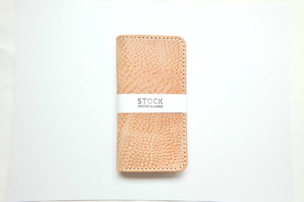 ★全機種対応★高級アラスカレザー 手帳型 スマホケース【キャメル】