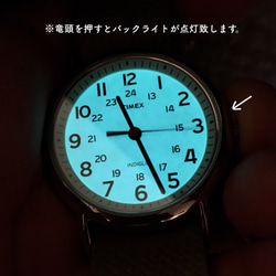 シンプルウォッチ 腕時計 革ベルト グレージュ TIMEX 7枚目の画像