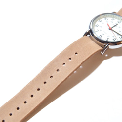 シンプルウォッチ 腕時計 革ベルト ヴィンテージナチュラル TIMEX 7枚目の画像