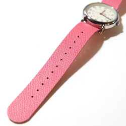 シンプルウォッチ 腕時計 革ベルト ピンク TIMEX 4枚目の画像