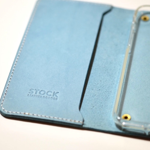 ☆全機種対応☆シンプルデザイン マイネ イタリアンレザー 【スカイ