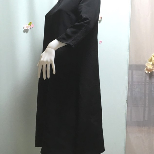 黒の羽織からのワンピース 着物リメイク ワンピース K.S 通販