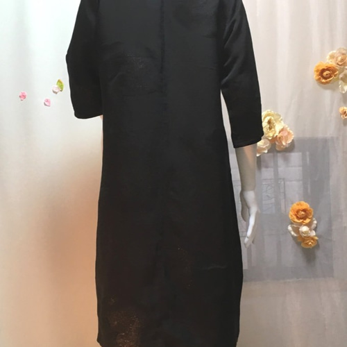 黒の羽織からのワンピース 着物リメイク ワンピース K.S 通販