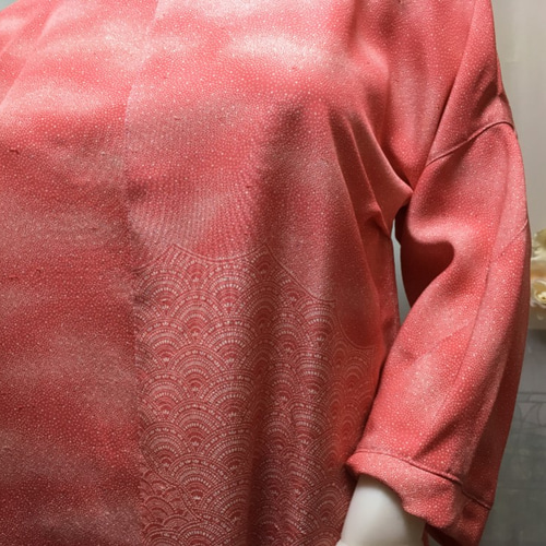 小紋のワンピース ピンク 着物リメイク ワンピース K.S 通販 7954330