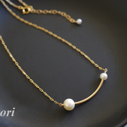 Wpearl necklace 14Kgf 8枚目の画像