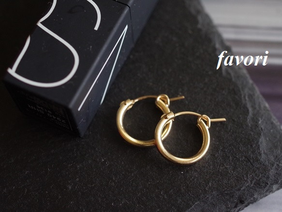 【間もなく販売終了】【人気商品】【15㎜】14Kgf製 G型フープピアス