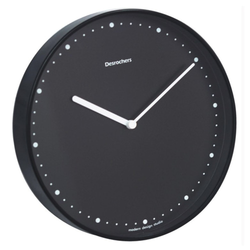 Desrochers /シンプルなクラシック明るい黒のウォールクロック